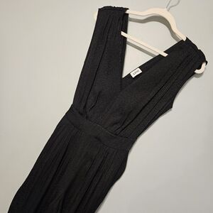 LINI Black Animal Print Jumpsuit